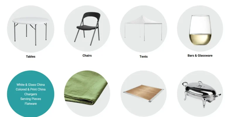 Table and chair rental Austin 2 1 768x399