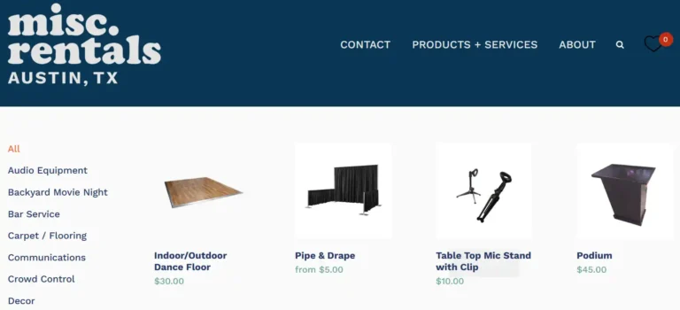 Table and chair rental Austin 4 1 768x350